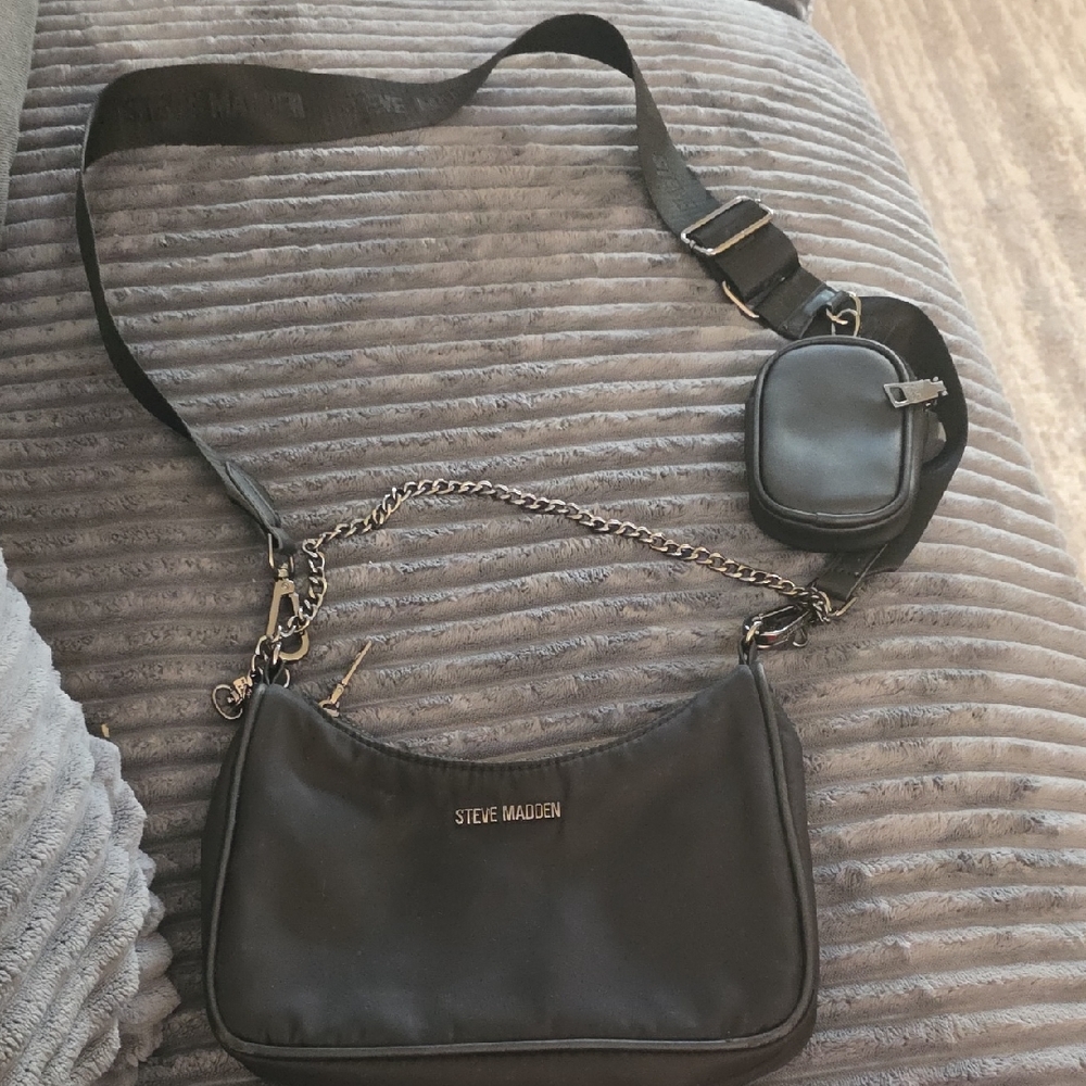 Steve Madden Black Crossbody Bag Duo